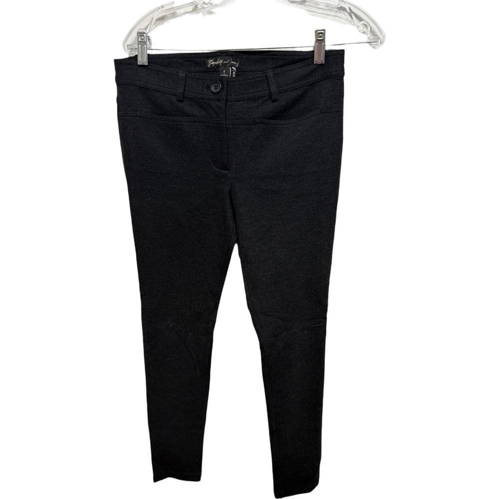 Elizabeth and James grey stretch skinny trousers size 8 minimal office wear